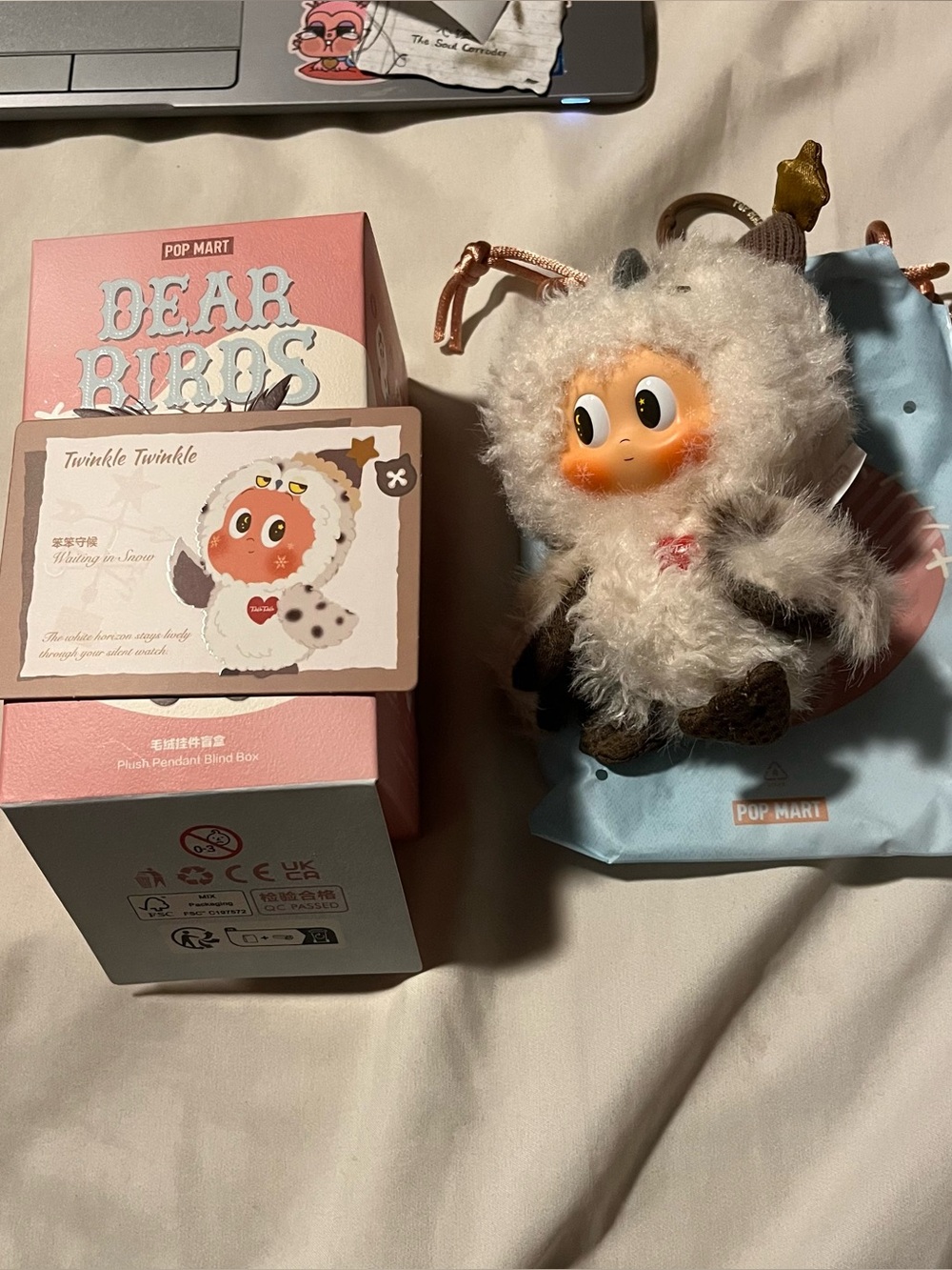 POP Mart Dear Birds Twinkle Twinkle series plush pendant